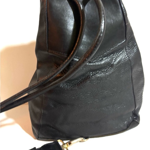2 effe vintage unisex Elegant Black Leather Backpack - Picture 2 of 7